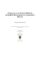Extracellular Vesicle-Derived microRNA Biomarkers of Alzheimer's Disease