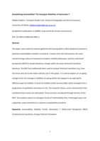 Destabilising Automobility? The Emergent Mobilities of Generation Y