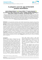 A polygenic score for age-at-first-birth predicts disinhibition