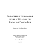 Characterising the biological uptake of CO2 across the Subtropical Frontal Zone