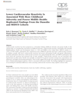 Lower cardiovascular reactivity is associated with more childhood adversity and poorer midlife health: replicated findings from the Dunedin and MIDUS cohorts