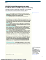 Population versus individual prediction of poor health from Adverse Childhood Experiences (ACEs) screening