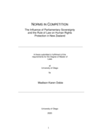 Norms in Competition: The Influence of Parliamentary Sovereignty and the Rule of Law on Human Rights Protection in New Zealand
