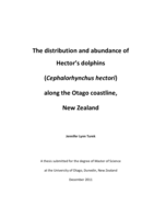 The distribution and abundance of Hector's dolphins (Cephalorhynchus hectori) along the Otago coastline, New Zealand