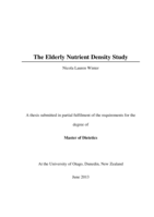 The Elderly Nutrient Density Study
