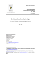 How Close to Home Does Charity Begin?