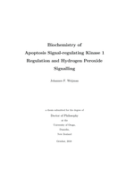 Biochemistry of Apoptosis Signal-regulating Kinase 1 Regulation and Hydrogen Peroxide Signalling