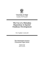 The use of a metadata repository in spatial database development