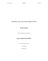 Probiotics and Acute Otitis Media (AOM)