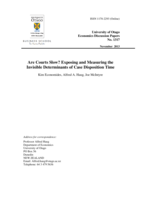 Are Courts Slow? Exposing and Measuring the Invisible Determinants of Case Disposition Time