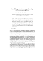 Embedding agents in business applications using enterprise integration patterns