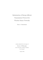 Optimization of energy-efficient transmission protocol for Wireless Sensor Networks