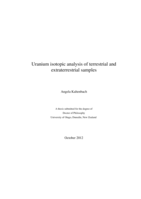 Uranium isotopic analysis of terrestrial and extraterrestrial samples