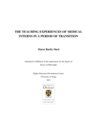 The teaching experiences of medical interns in a period of transition