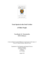 Yeast Species in the Oral Cavities of Older People