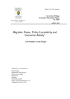Migration Fears, Policy Uncertainty and Economic Activity