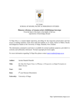 He Take Hei Pupuri Tonu i te Whenua: A Perspective on Hapū Formation in Māori Society