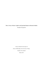 There is always a reason: Cognitive and experiential impacts on reasoned attitudes