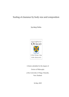 Scaling of clearance by body size and composition