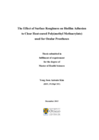 The Effect of Surface Roughness on Biofilm Adhesion to Clear Heat-cured Poly(methyl Methacrylate) used for Ocular Prostheses