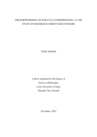 The empowerment of survival entrepreneurs: A case study of Indonesian street food vendors