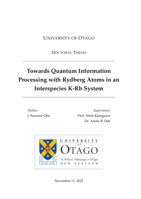 Towards quantum information processing with Rydberg atoms in an interspecies K-Rb system