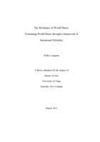 The Mechanics of World Music:  Examining World Music through a framework of  Intentional Hybridity