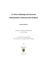 Te Tiriti o Waitangi and Covenant Relationship in Aotearoa New Zealand