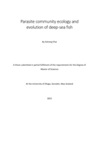 Parasite community ecology and evolution of deep-sea fish
