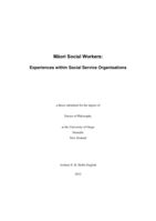 Māori Social Workers: Experiences within Social Service Organisations