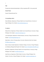 Forming inter-institutional partnerships to offer pre-registration IPE: a focus group study.