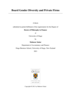 Board gender diversity and private firms