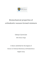 Biomechanical properties of orthodontic vacuum-formed retainers