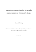 Magnetic resonance imaging of saccadic eye movements in Parkinson’s disease