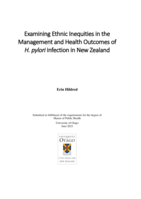 Examining Ethnic Inequities in the Management and Health Outcomes of H. pylori infection in New Zealand