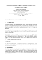 Sources of uncertainty in a Cellular Automata for vegetation change