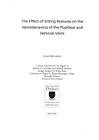 Effect of sitting postures on the hemodynamics of the popliteal and femoral veins