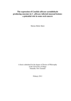The expression of Candida albicans acetaldehyde producing enzymes in C. albicans infected mucosal lesions: a potential role in some oral cancers