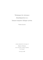 Techniques for utterance disambiguation in a human-computer dialogue system