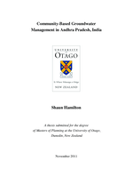 Community-Based Groundwater Management in Andhra Pradesh, India