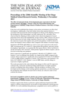 Proceedings of the 220th Otago Medical School Research Society Meeting -  Masters/Honours Student Speaker Awards; 6 Nov 2013