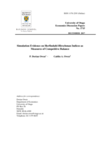 Simulation Evidence on Herfindahl-Hirschman Indices as Measures of Competitive Balance