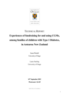 Experiences of fundraising for and using CGMs, among families of children with Type 1 Diabetes, in Aotearoa New Zealand