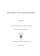 Shared spaces in New Zealand urban areas