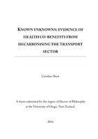 Known unknowns: Evidence of health co-benefits of decarbonising the transport sector