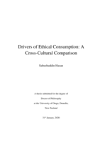 Drivers of ethical consumption: A cross-cultural comparison