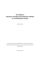 'The Stillness': Electronic recording and production methods in a contemporary context