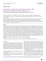 Association Of Subcortical Gray-Matter Volumes With Life-Course-Persistent Antisocial Behavior In A Population- Representative Longitudinal Birth Cohort