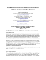Snowfall detection in Antarctica using MODIS ground infrared reflectance