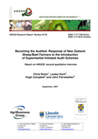 Becoming the audited : response of New Zealand sheep/beef farmers to the introduction of supermarket initiated audit schemes